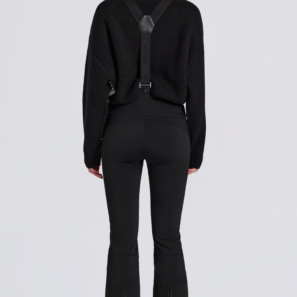 Oh Polly Waterproof High-Rise Salopettes with Suspenders in Black Size SS